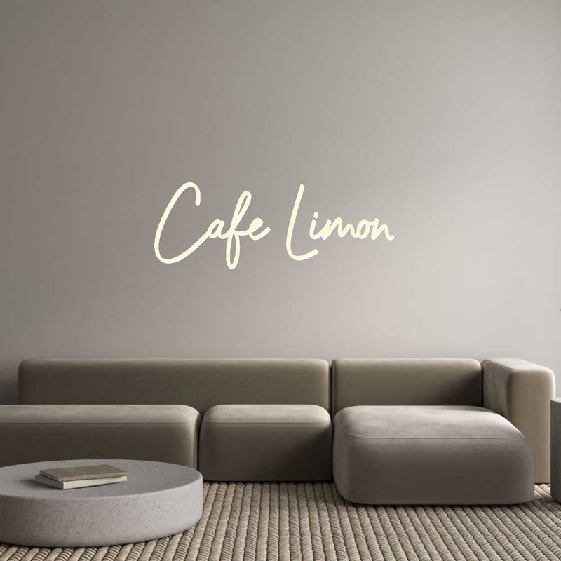 Konfigurator - Personalisierte Leuchtreklame & Leuchtbuchstaben Cafe Limon