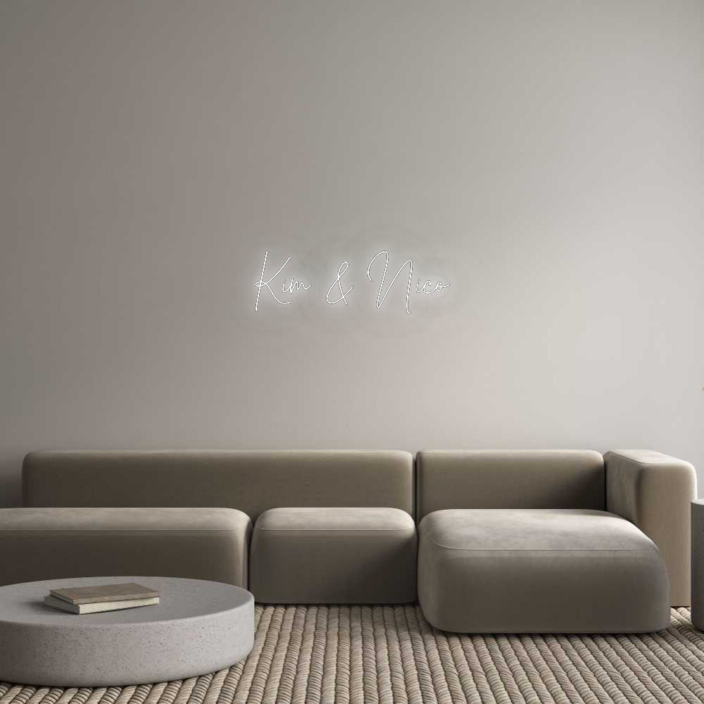 Konfigurator - Neon LED Flex - Personalisierter Indoor Schriftzug Kim & Nico