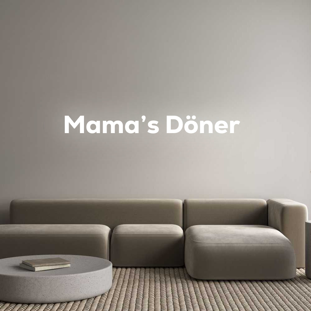 Konfigurator - Personalisierte Leuchtreklame & Leuchtbuchstaben Mama’s Döner