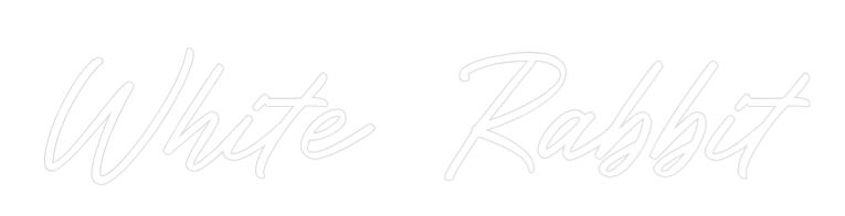Konfigurator - Neon LED Flex - Personalisierter Indoor Schriftzug White Rabbit