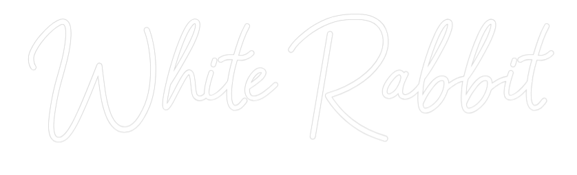 Konfigurator - Neon LED Clip - Personalisierter Indoor Schriftzug White Rabbit