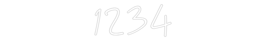 Konfigurator - Neon LED Flex - Personalisierter Indoor Schriftzug 1234