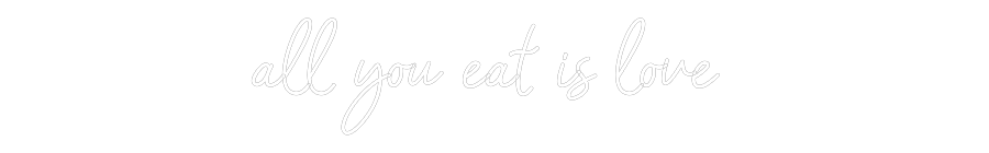 Konfigurator - Neon LED Clip - Personalisierter Indoor Schriftzug all you eat i...