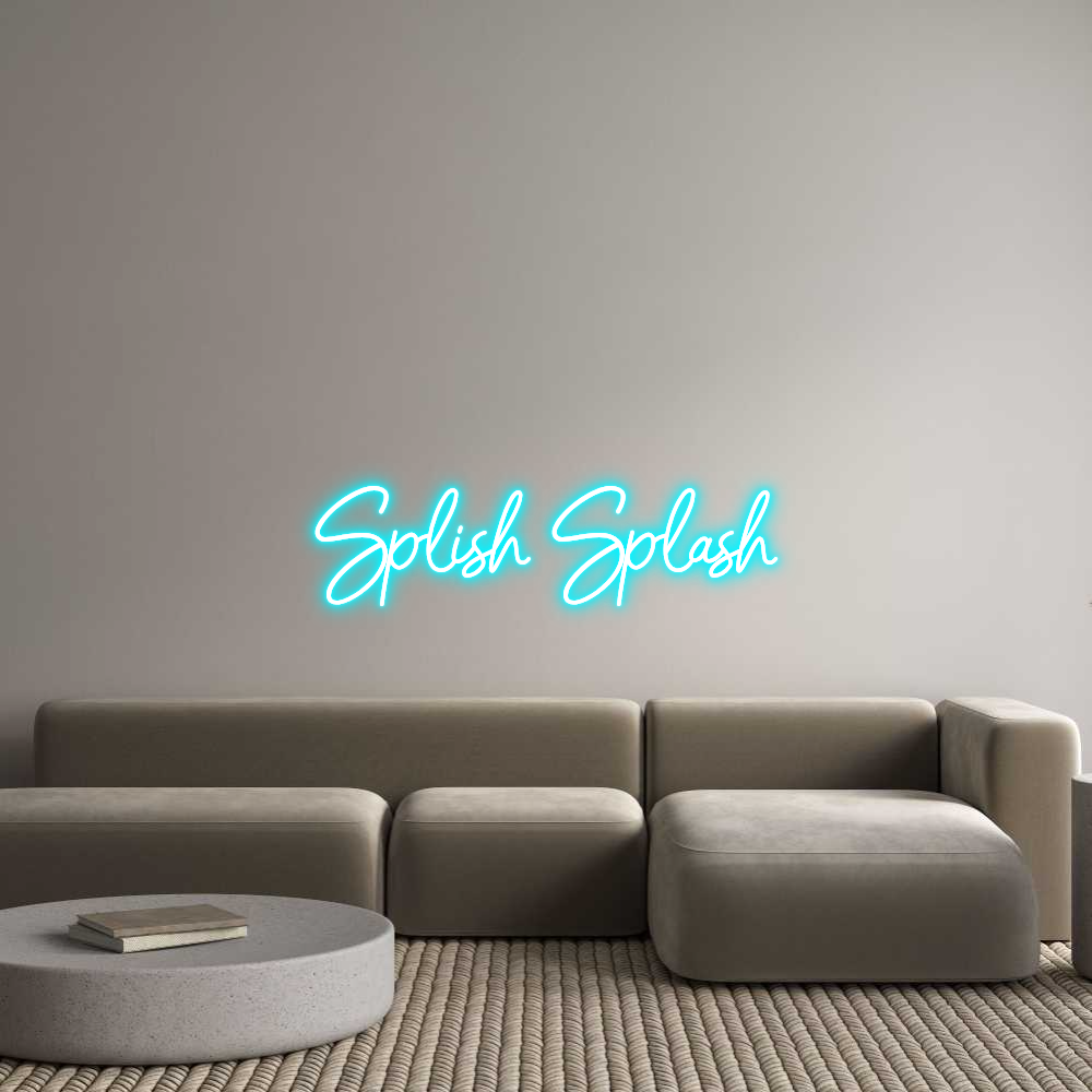 Konfigurator - Neon LED Clip - Personalisierter Indoor Schriftzug Splish Splash