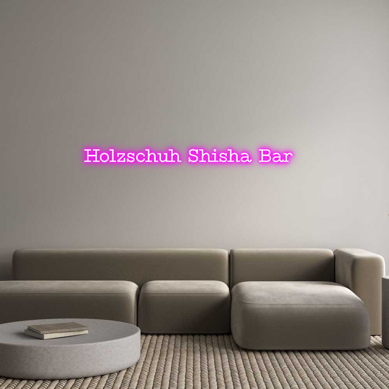 Konfigurator - Neon LED Flex - Personalisierter Indoor Schriftzug Holzschuh Shi...