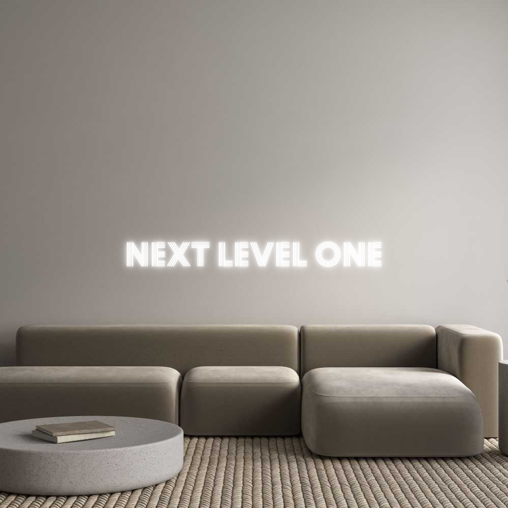 Konfigurator - Neon LED Clip - Personalisierter Indoor Schriftzug NEXT LEVEL ONE