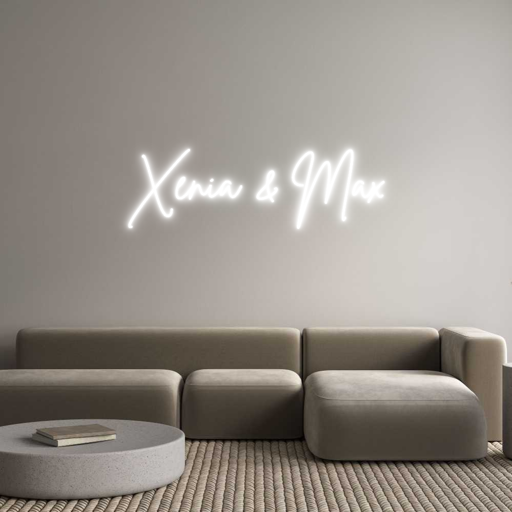 Konfigurator - Neon LED Clip - Personalisierter Indoor Schriftzug Xenia & Max