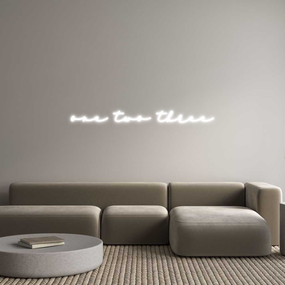 Konfigurator - Neon LED Clip - Personalisierter Indoor Schriftzug one two three