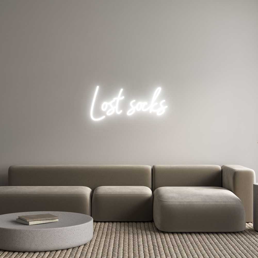 Konfigurator - Neon LED Flex - Personalisierter Indoor Schriftzug Lost socks