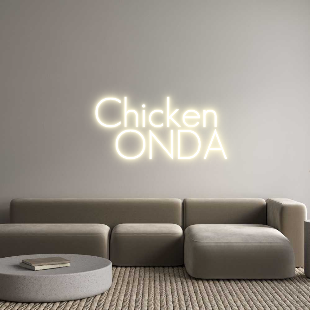Konfigurator - Neon LED Clip - Personalisierter Indoor Schriftzug Chicken 
   ...