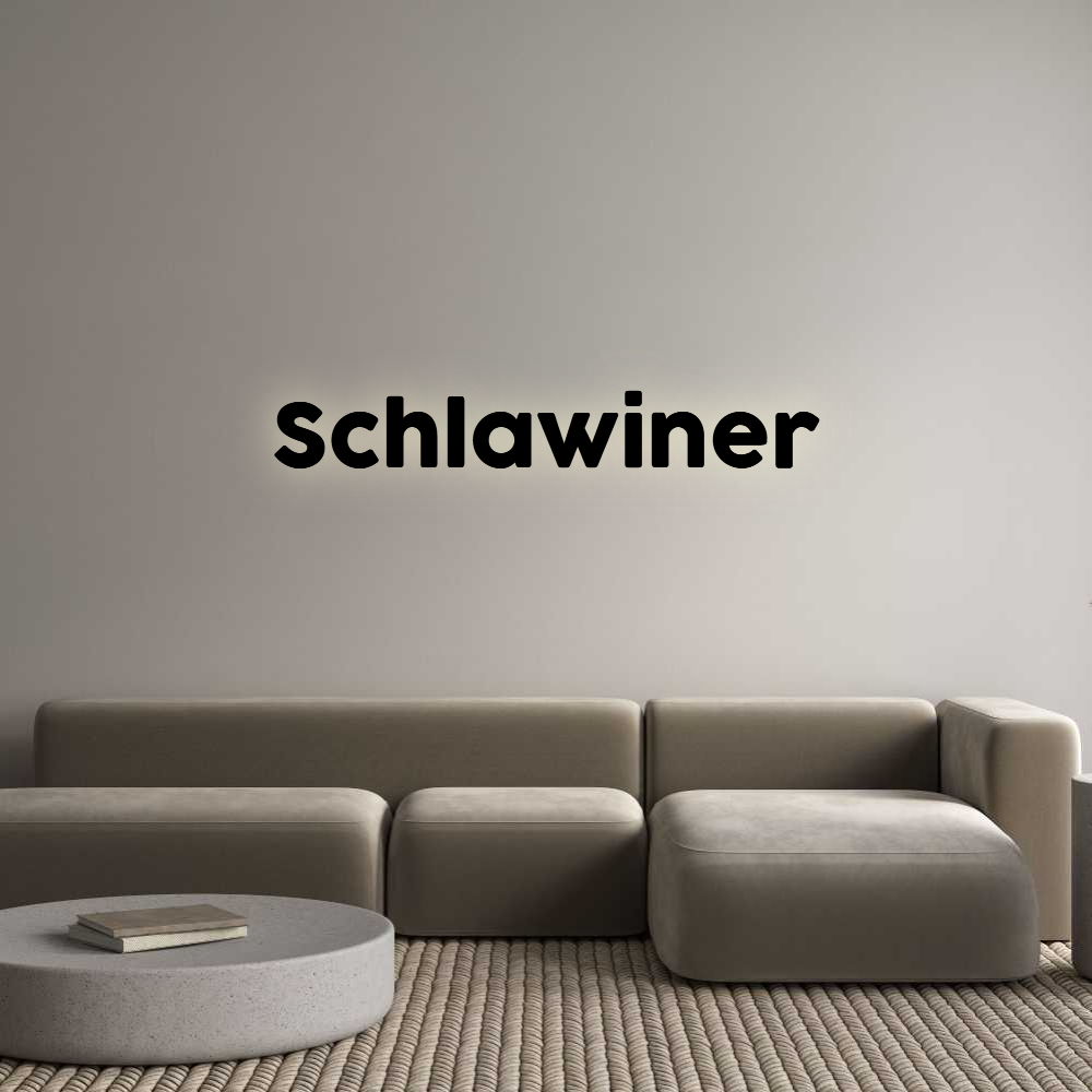 Konfigurator - Personalisierte Leuchtreklame & Leuchtbuchstaben Schlawiner