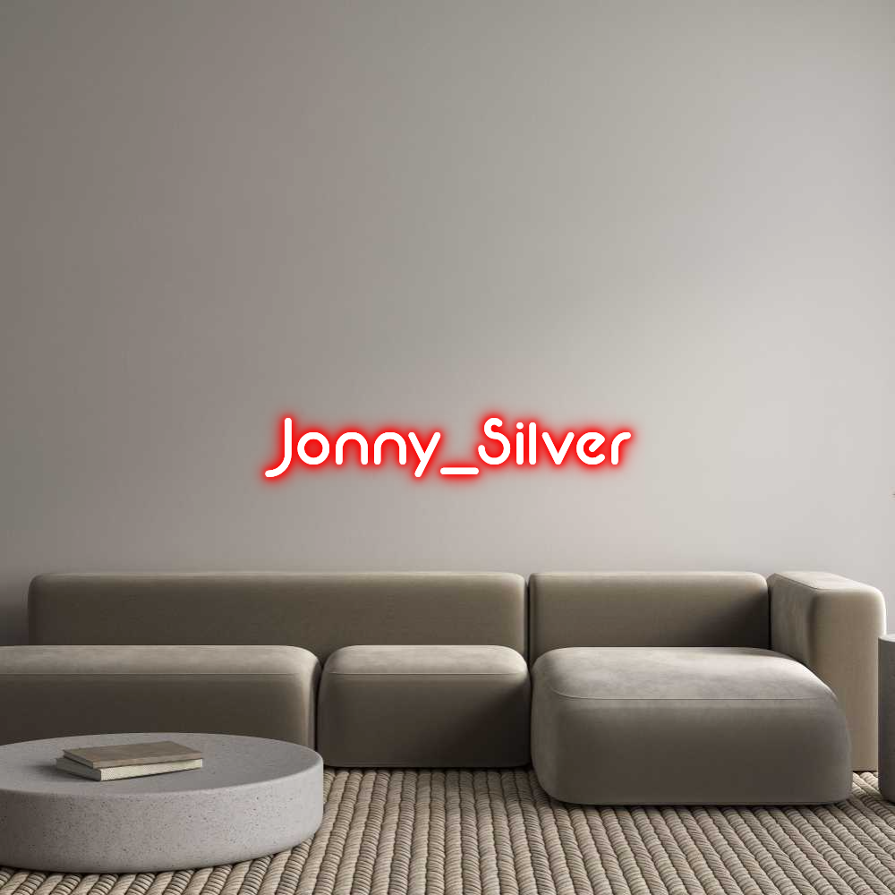 Konfigurator - Neon LED Clip - Personalisierter Indoor Schriftzug Jonny_Silver