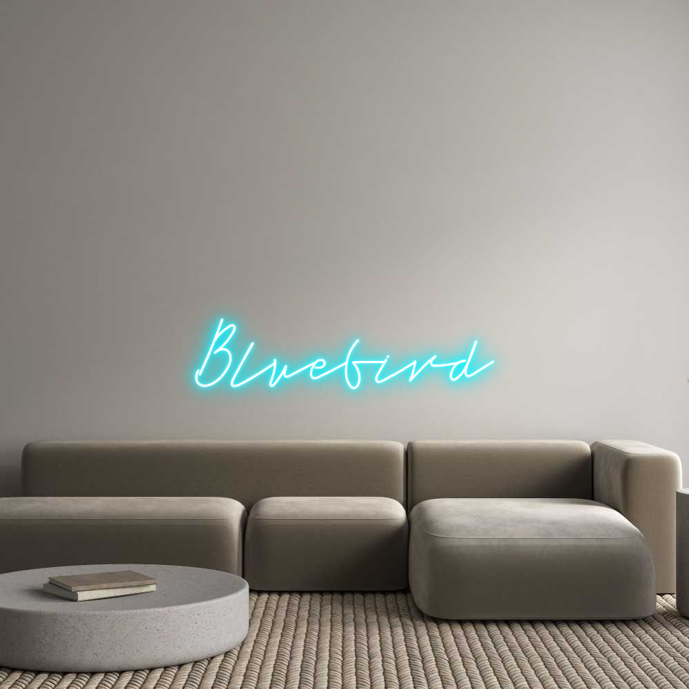 Konfigurator - Neon LED Clip - Personalisierter Indoor Schriftzug Bluebird