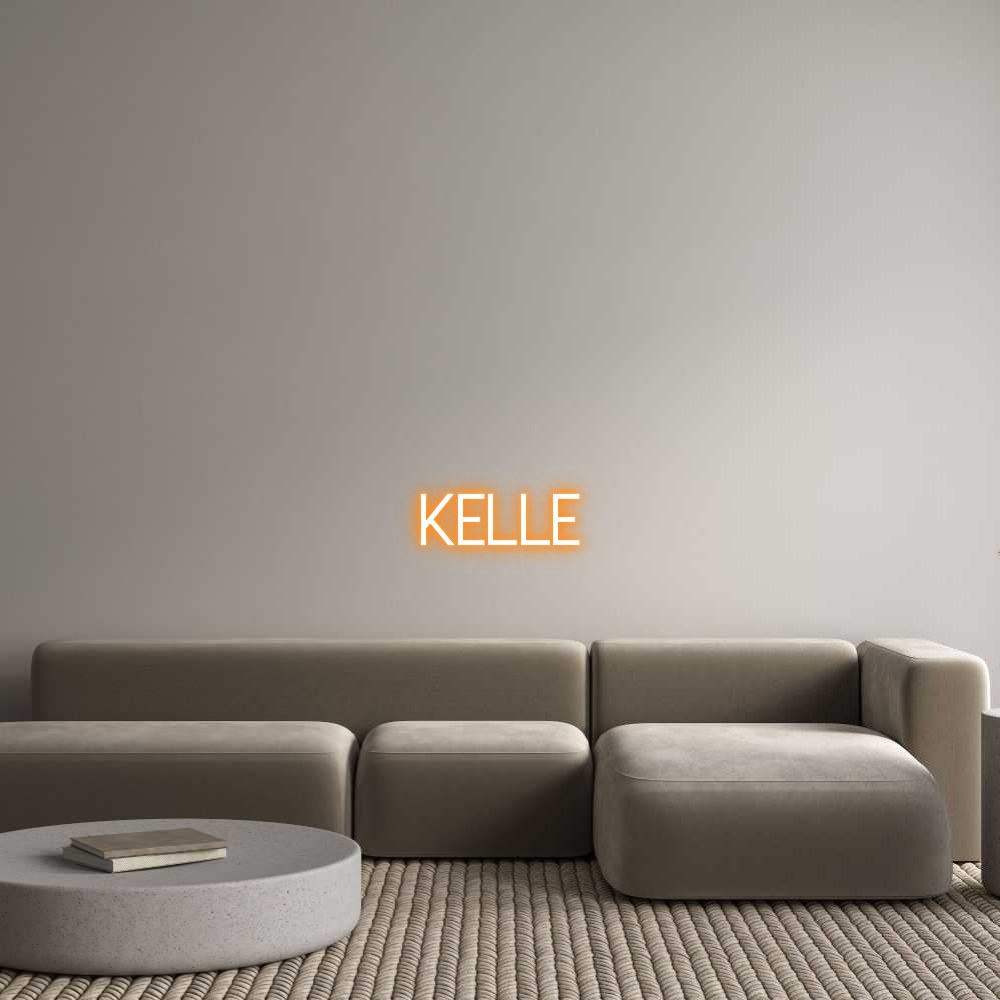 Konfigurator - Neon LED Clip - Personalisierter Indoor Schriftzug  
 KELLE