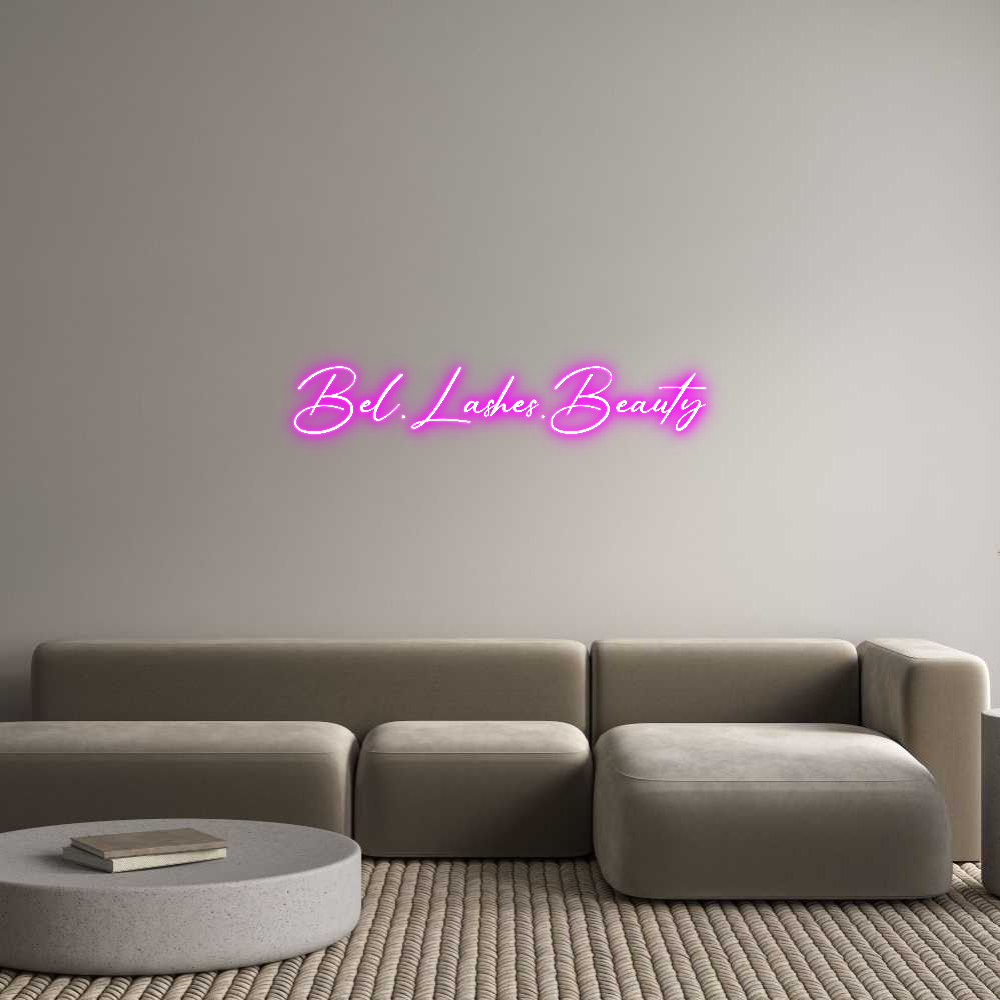 Konfigurator - Neon LED Flex - Personalisierter Indoor Schriftzug Bel.Lashes.Be...