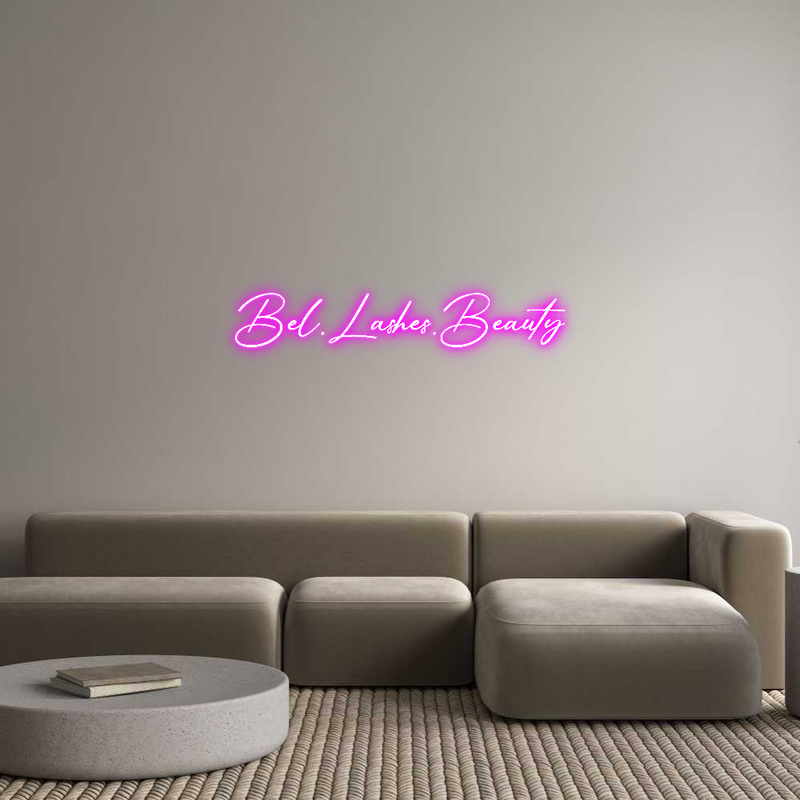 Konfigurator - Neon LED Flex - Personalisierter Indoor Schriftzug Bel.Lashes.Be...
