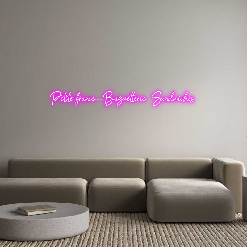 Konfigurator - Neon LED Flex - Personalisierter Indoor Schriftzug Petite france...