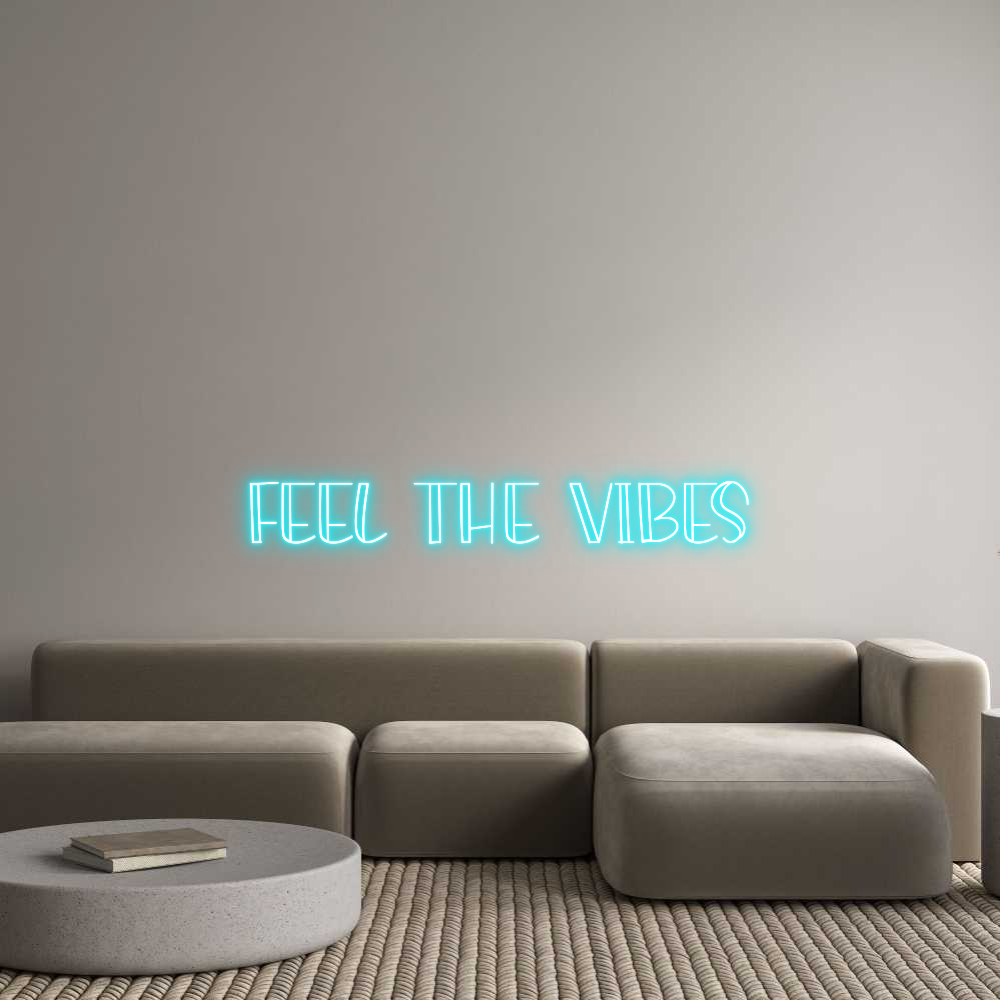 Konfigurator - Neon LED Clip - Personalisierter Indoor Schriftzug Feel the Vibes