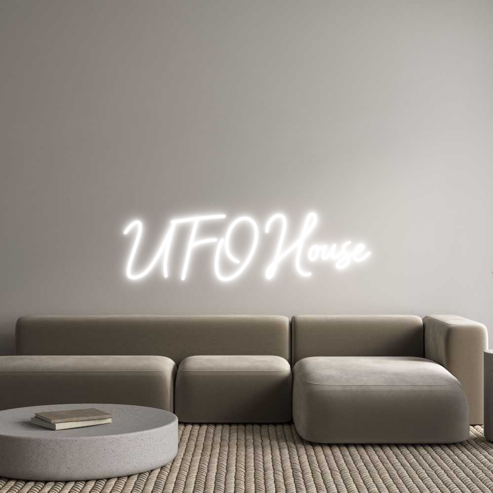 Konfigurator - Neon LED Clip - Personalisierter Indoor Schriftzug UFO House