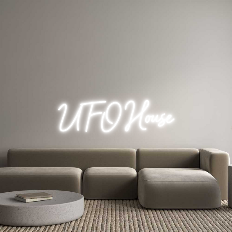 Konfigurator - Neon LED Clip - Personalisierter Indoor Schriftzug UFO House