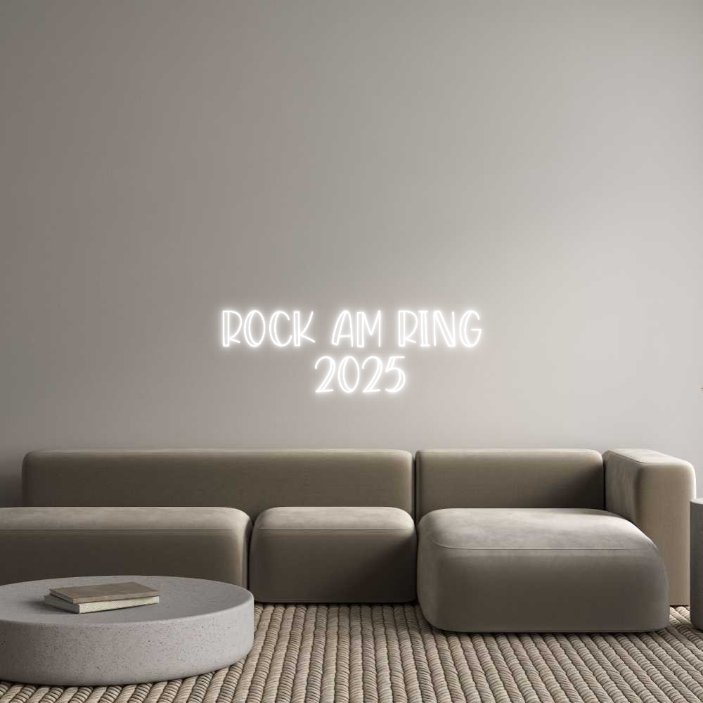 Konfigurator - Neon LED Liquid Acryl - Personalisierter Indoor & Outdoor Schriftzug Rock am Ring ...