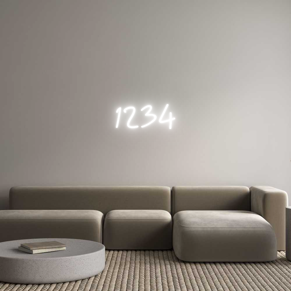 Konfigurator - Neon LED Flex - Personalisierter Indoor Schriftzug 1234