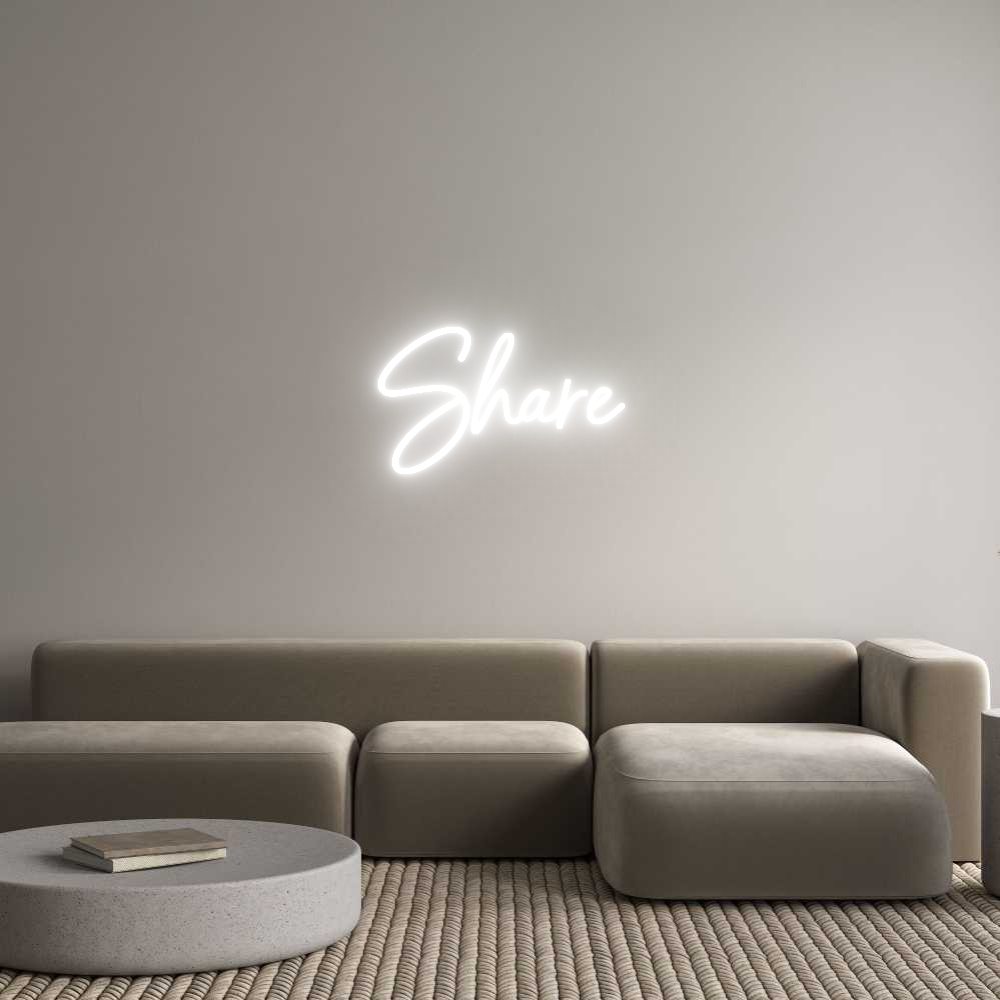 Konfigurator - Neon LED Flex - Personalisierter Indoor Schriftzug Share