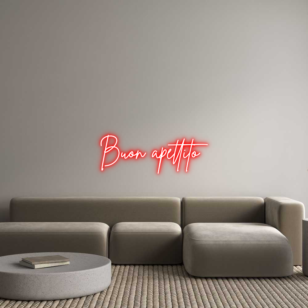 Konfigurator - Neon LED Flex - Personalisierter Indoor Schriftzug Buon apettito
