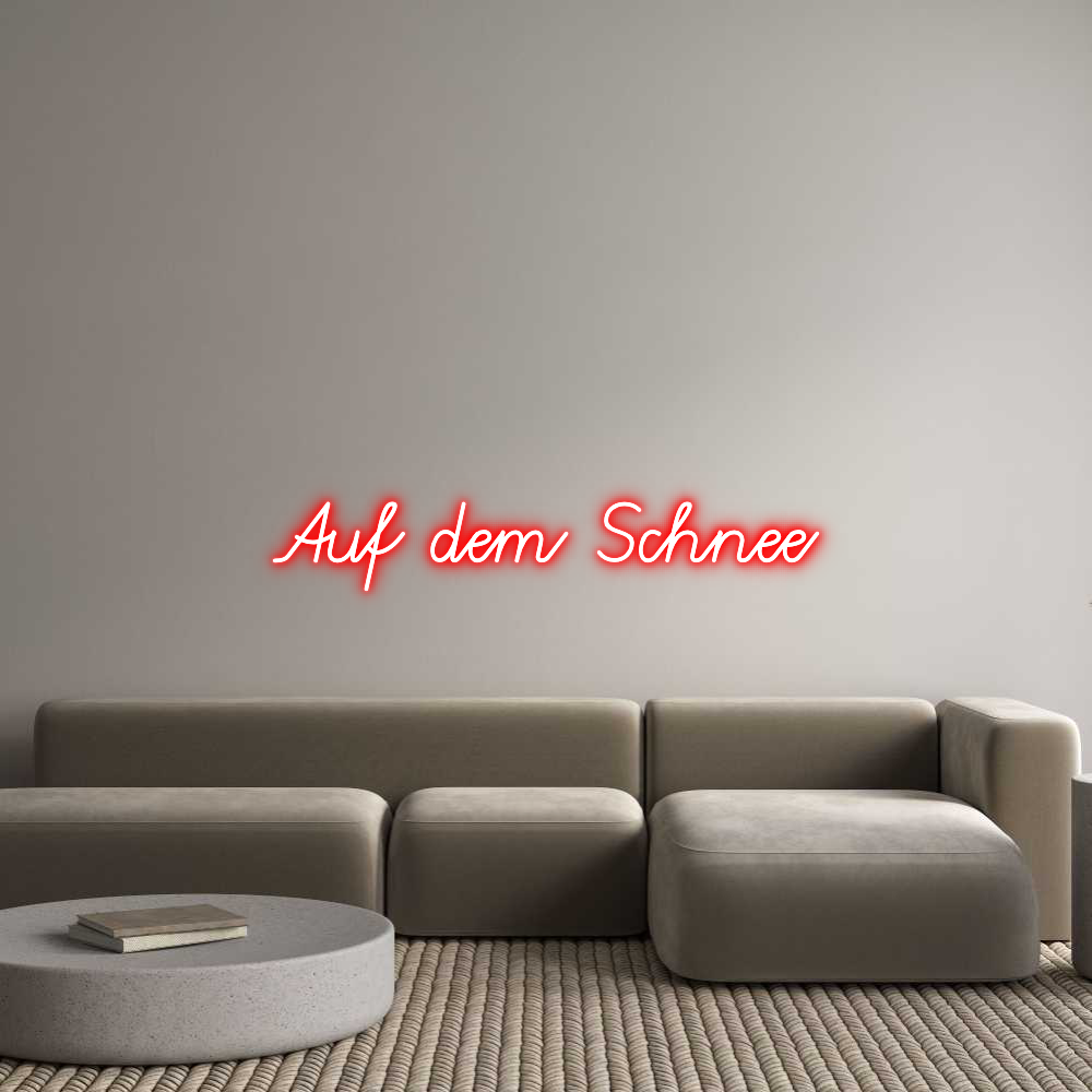 Konfigurator - Neon LED Clip - Personalisierter Indoor Schriftzug Auf dem Schnee