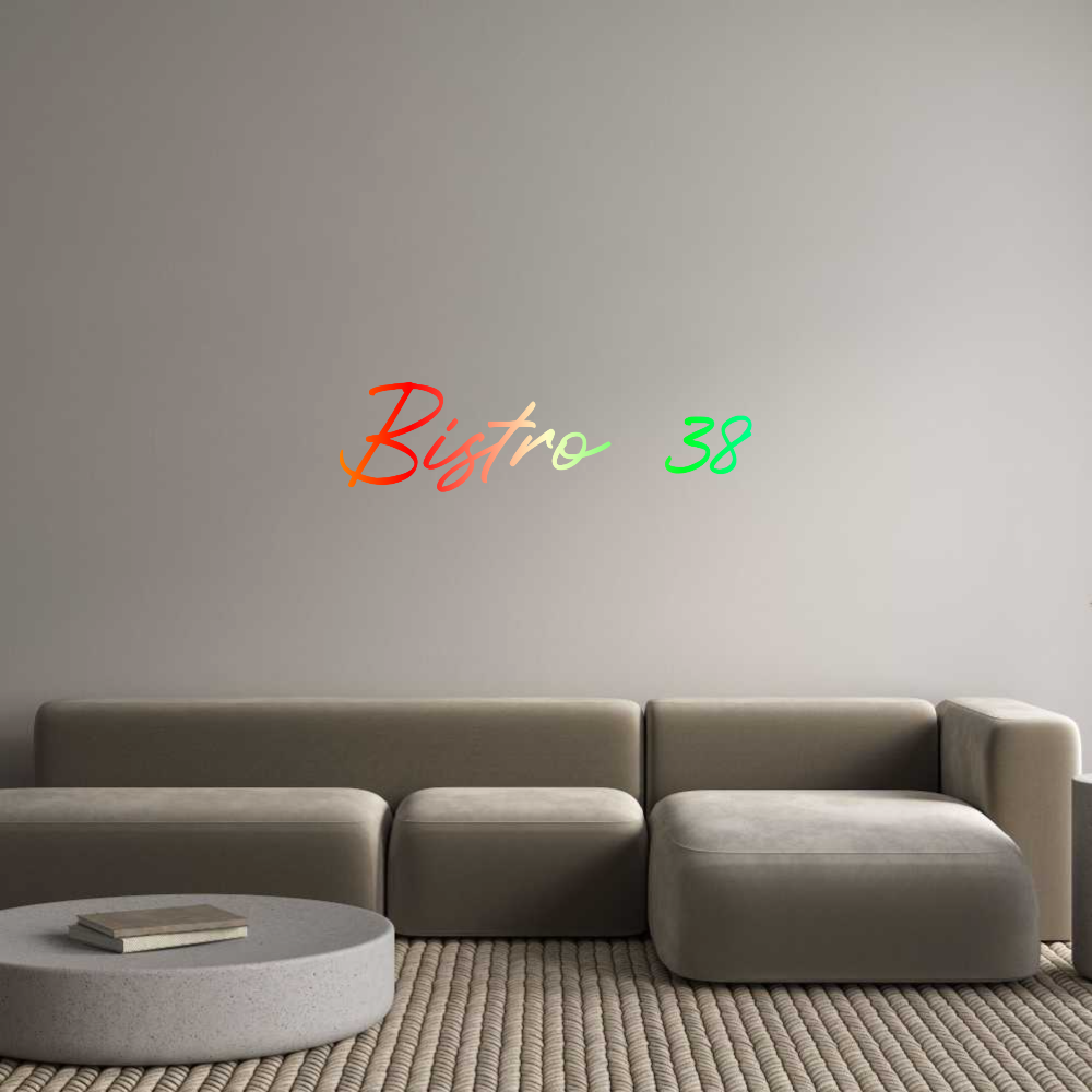 Konfigurator - Neon LED Clip - Personalisierter Indoor Schriftzug Bistro 38