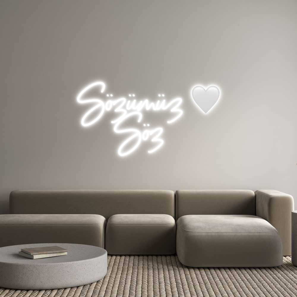 Konfigurator - Neon LED Clip - Personalisierter Indoor Schriftzug Sözümüz 🤍
 ...