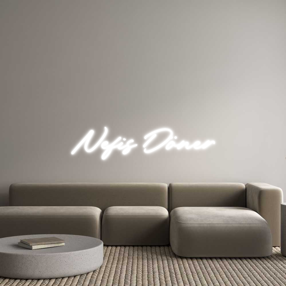 Konfigurator - Neon LED Clip - Personalisierter Indoor Schriftzug Nefis Döner
