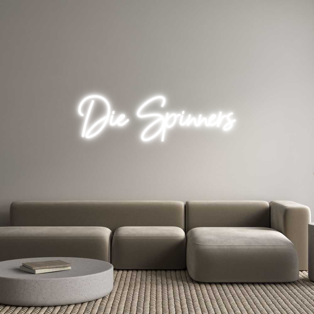 Konfigurator - Neon LED Clip - Personalisierter Indoor Schriftzug Die Spinners
