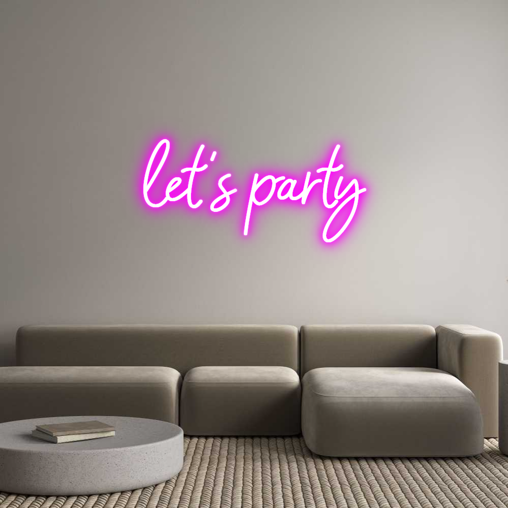 Konfigurator - Neon LED Clip - Personalisierter Indoor Schriftzug let's party