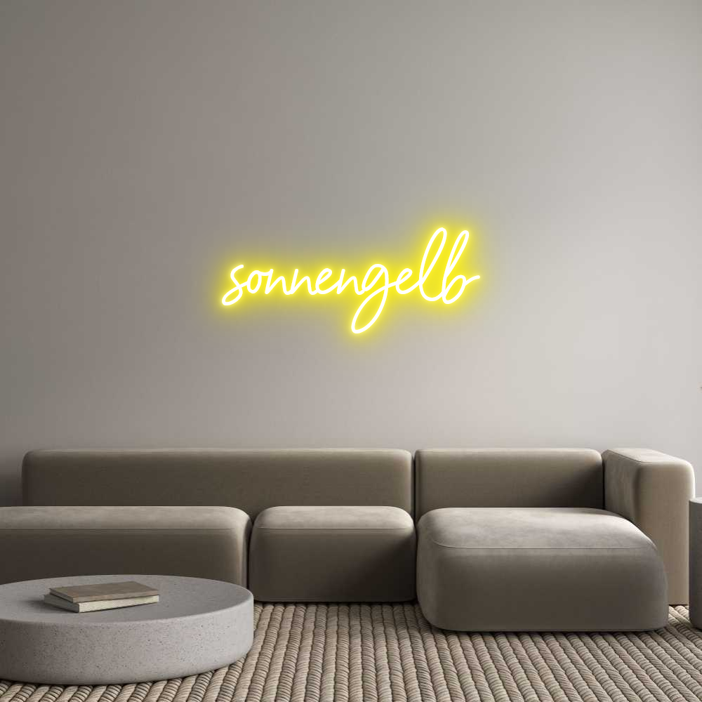 Konfigurator - Neon LED Flex - Personalisierter Indoor Schriftzug sonnengelb