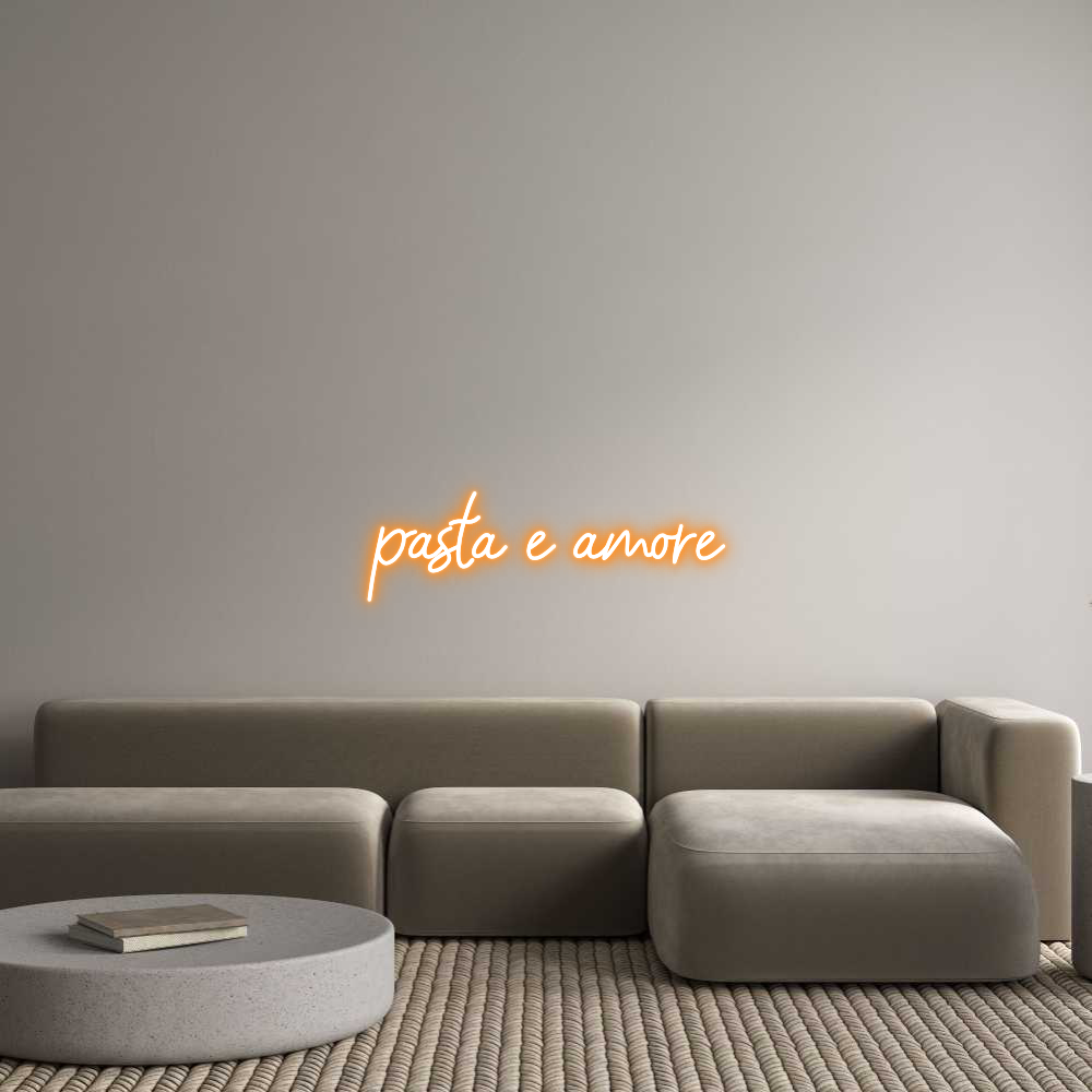 Konfigurator - Neon LED Clip - Personalisierter Indoor Schriftzug pasta e amore