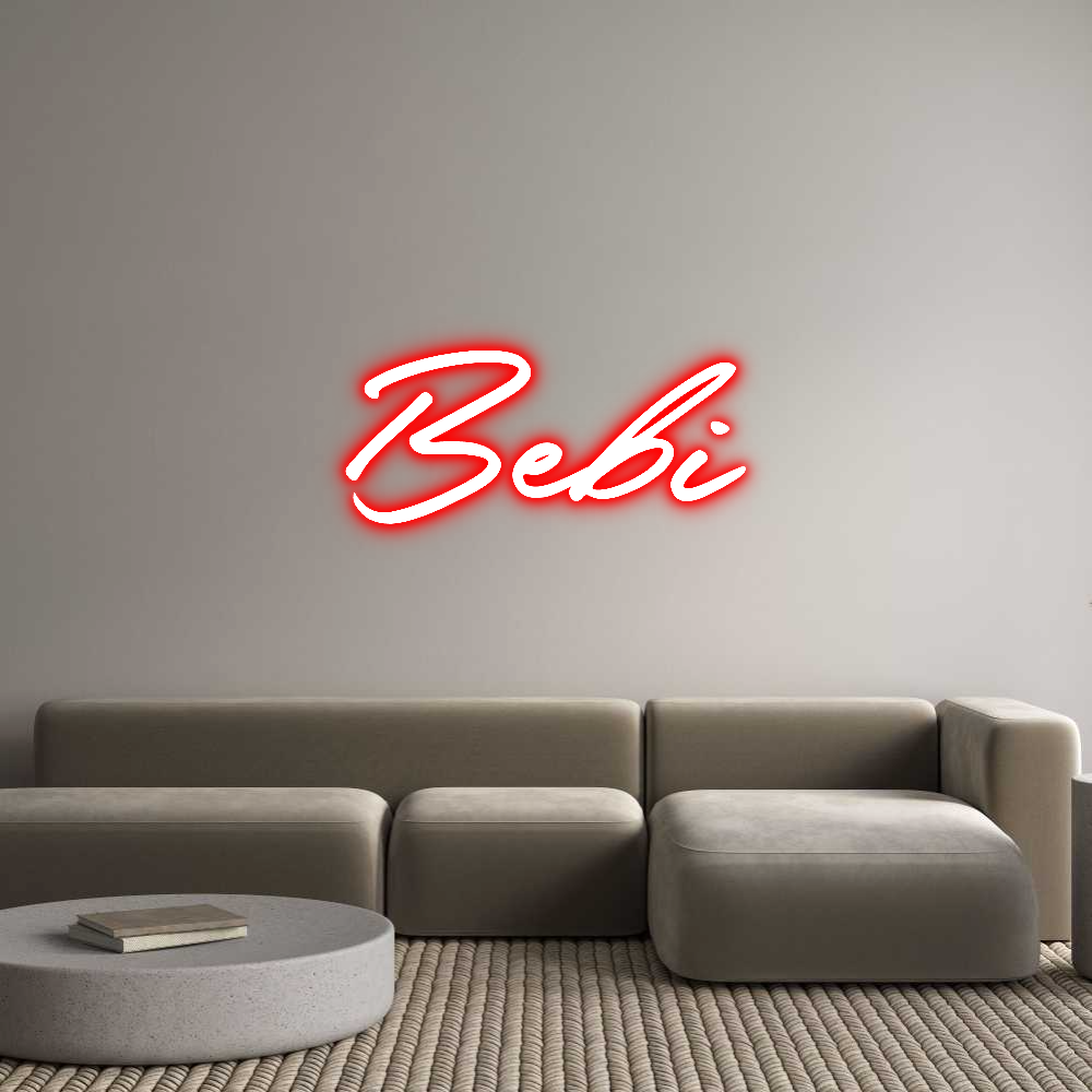 Konfigurator - Neon LED Clip - Personalisierter Indoor Schriftzug Bebi