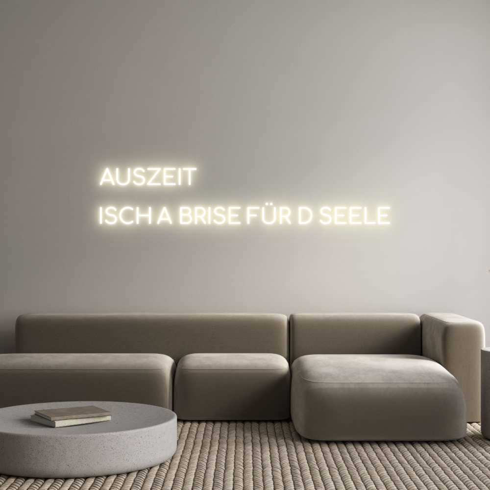 Konfigurator - Neon LED Flex - Personalisierter Indoor Schriftzug AUSZEIT 

I...