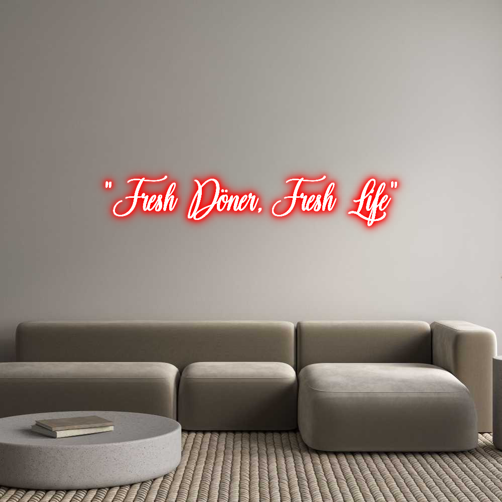 Konfigurator - Neon LED Clip - Personalisierter Indoor Schriftzug ”Fresh Döner,...
