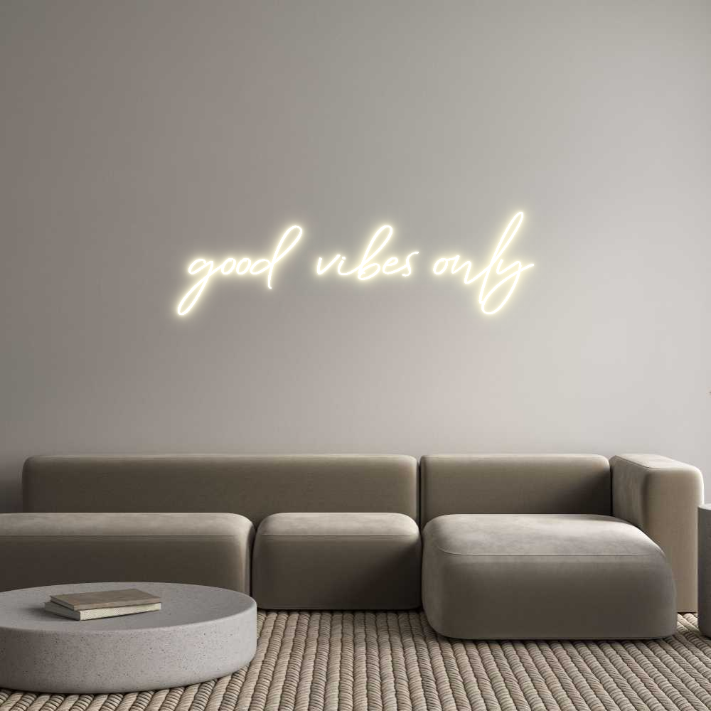 Konfigurator - Neon LED Clip - Personalisierter Indoor Schriftzug good vibes only