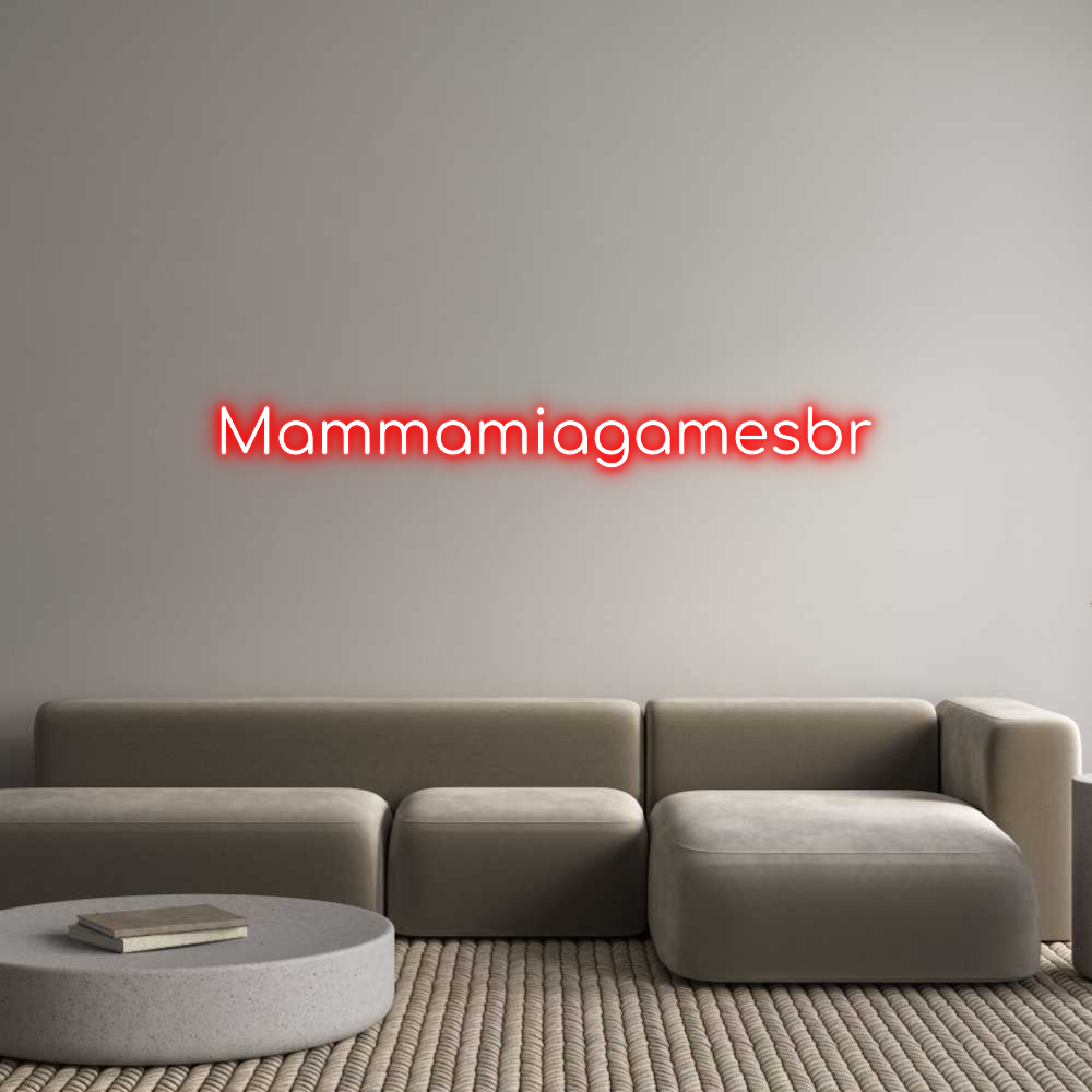 Konfigurator - Neon LED Clip - Personalisierter Indoor Schriftzug Mammamiagamesbr