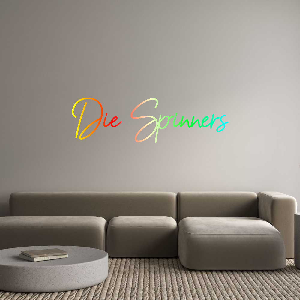 Konfigurator - Neon LED Clip - Personalisierter Indoor Schriftzug Die Spinners