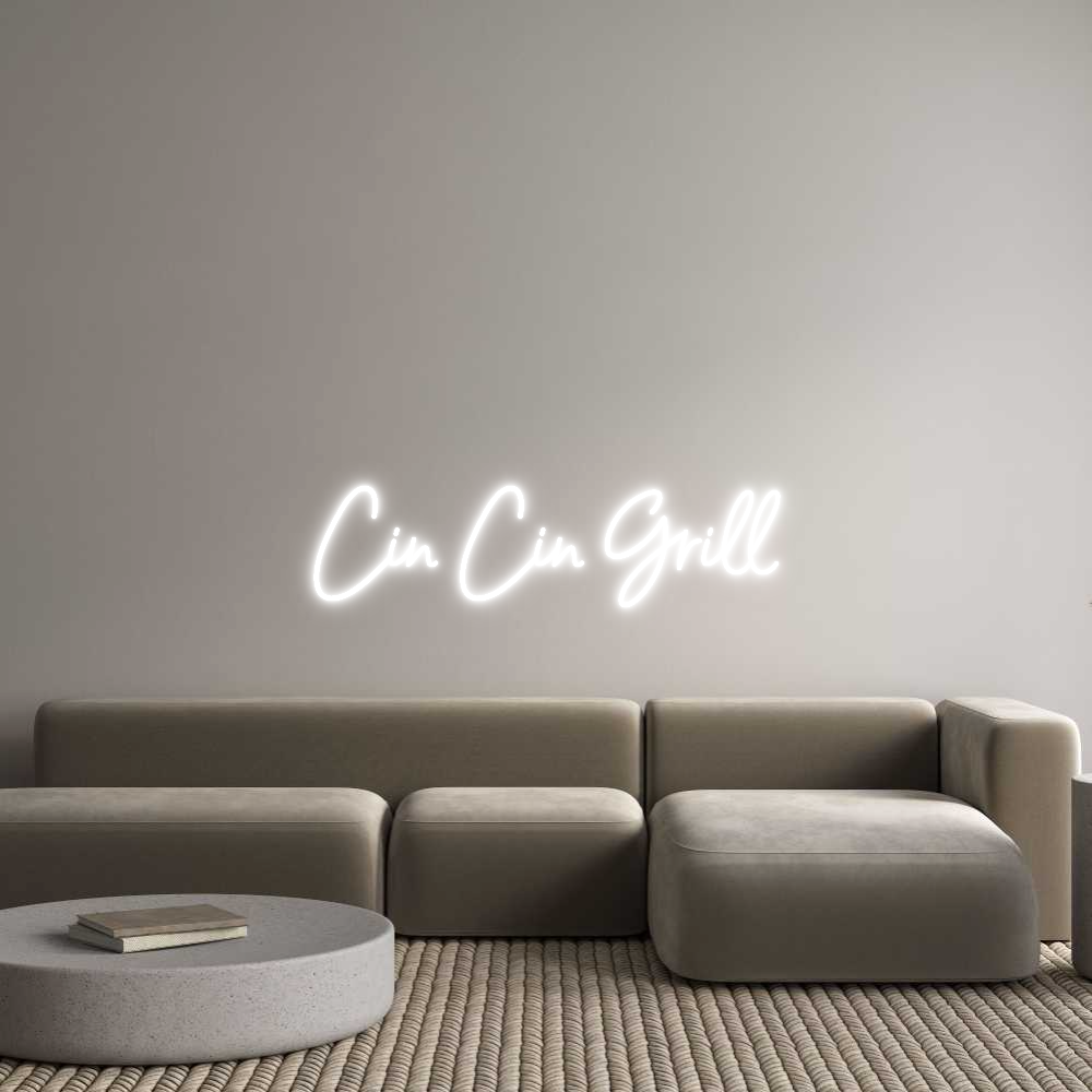 Konfigurator - Neon LED Clip - Personalisierter Indoor Schriftzug  Cin Cin Grill