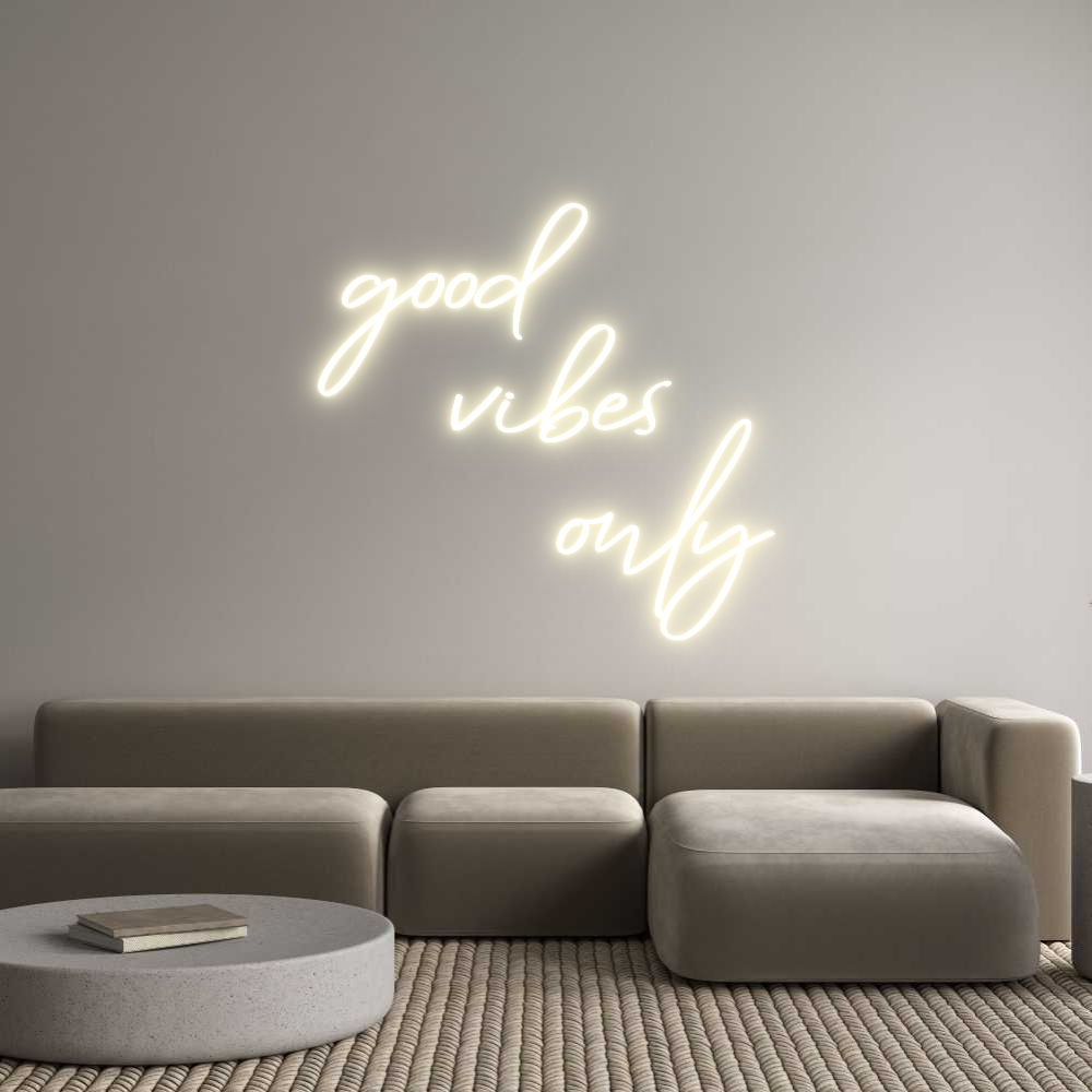 Konfigurator - Neon LED Flex - Personalisierter Indoor Schriftzug good 
   vib...