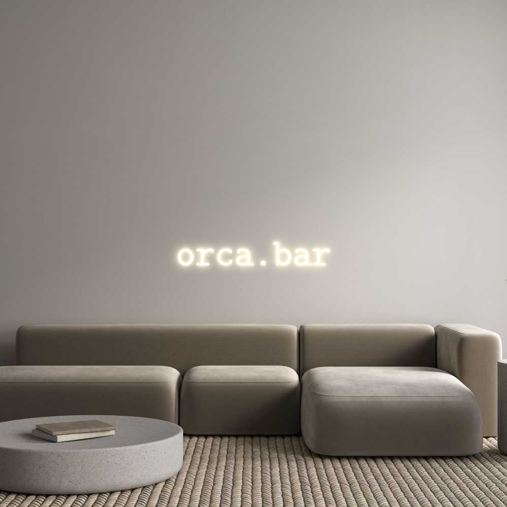 Konfigurator - Neon LED Liquid Acryl - Personalisierter Indoor & Outdoor Schriftzug orca.bar