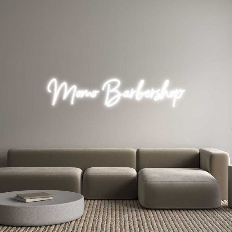 Konfigurator - Neon LED Flex - Personalisierter Indoor Schriftzug Momo Barbershop