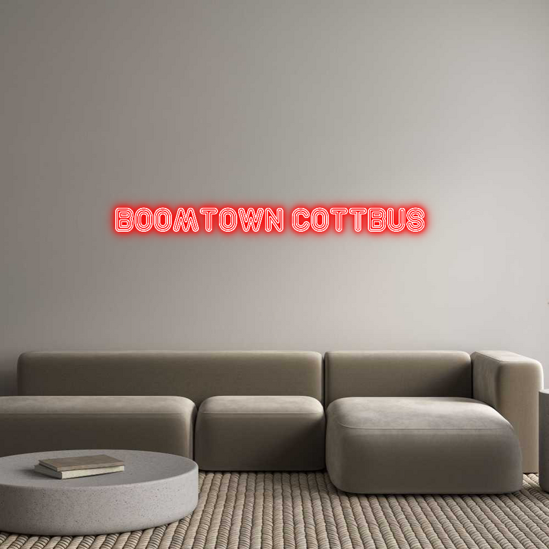 Konfigurator - Neon LED Flex - Personalisierter Indoor Schriftzug Boomtown Cott...