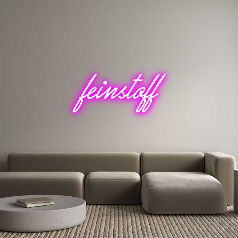 Konfigurator - Neon LED Flex - Personalisierter Indoor Schriftzug feinstoff