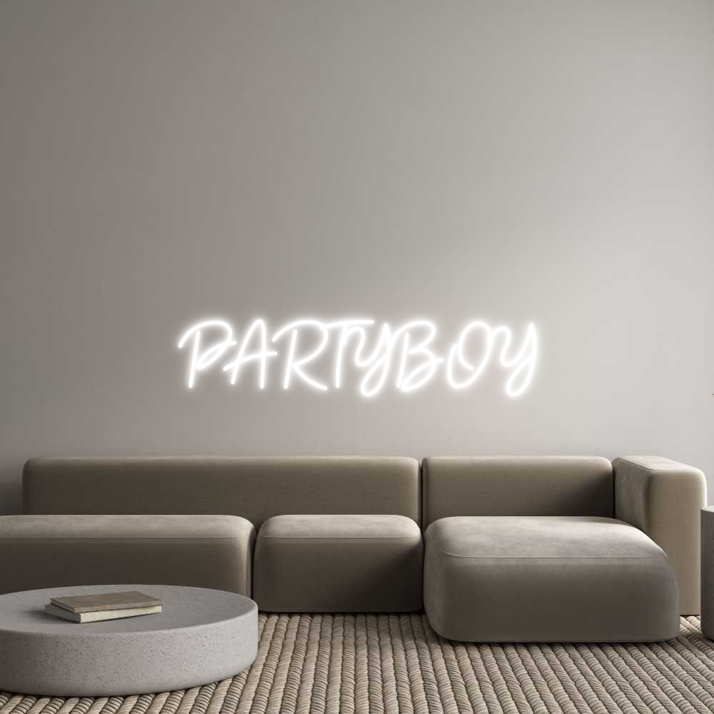 Konfigurator - Neon LED Clip - Personalisierter Indoor Schriftzug PARTYBOY