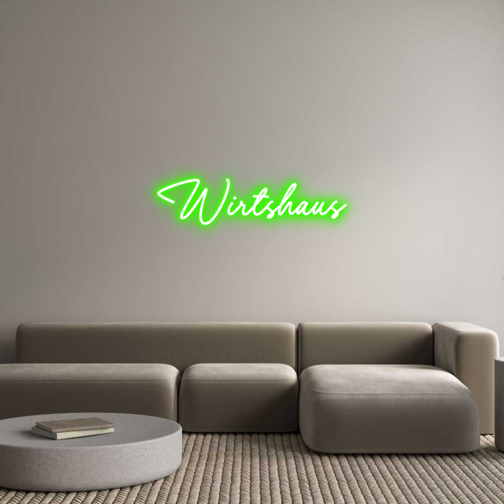 Konfigurator - Neon LED Clip - Personalisierter Indoor Schriftzug Wirtshaus